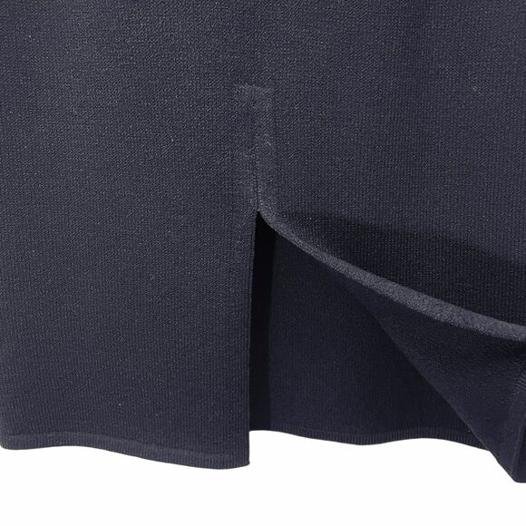 St. John Basics Set Black Santana Wool Knit Skirt Suit Small 6/8 Vintage Classic - Picture 12 of 16